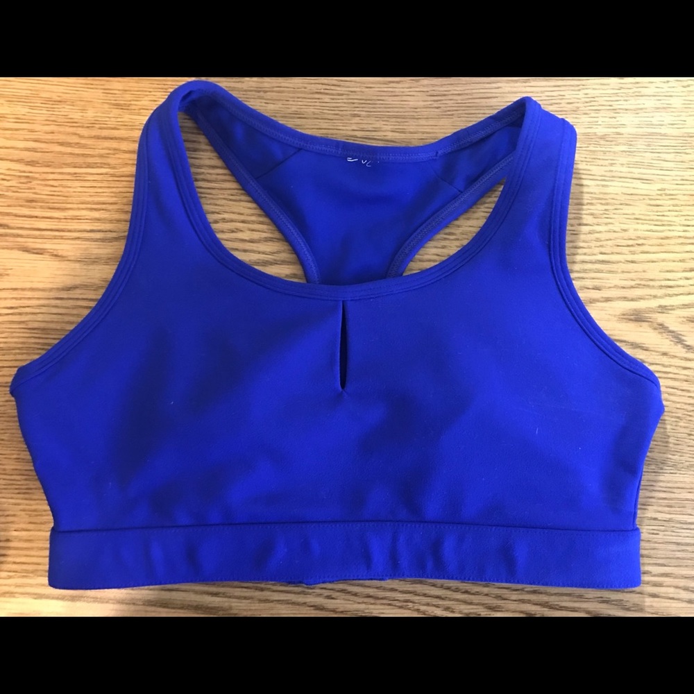 Fabletics Blue Keyhole Bra Medium